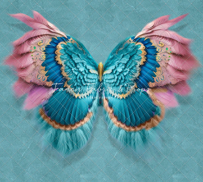 Shimmering Lapis Blue Feathers - Petite