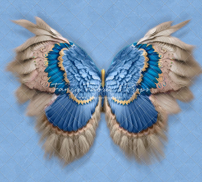 Shimmering Royal Blue Feathers - Petite