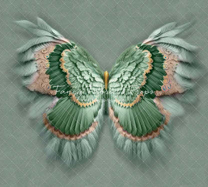 Shimmering Sage Feathers - Petite