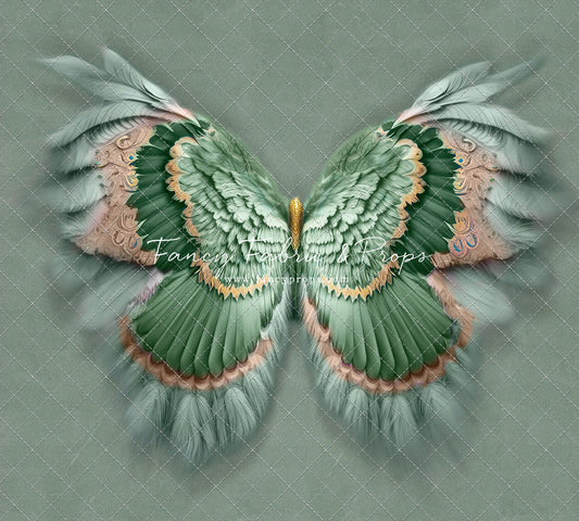 Shimmering Sage Feathers - Petite