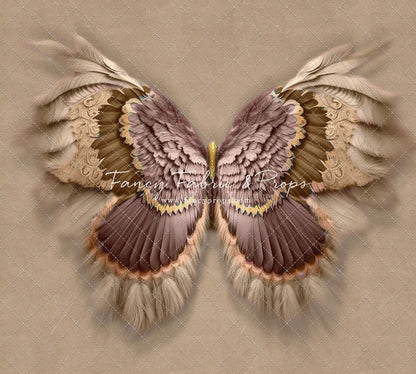 Shimmering Taupe Feathers - Petite