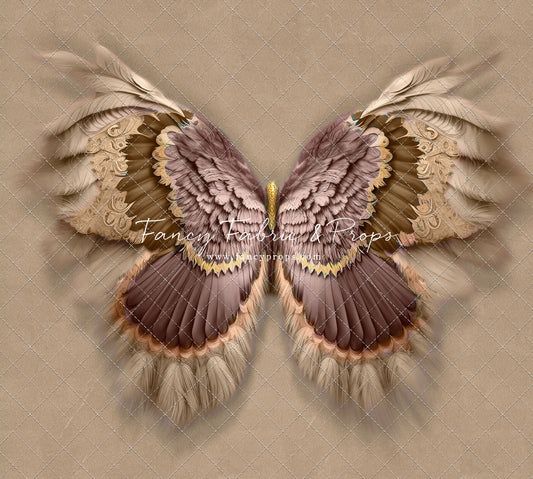 Shimmering Taupe Feathers - Petite