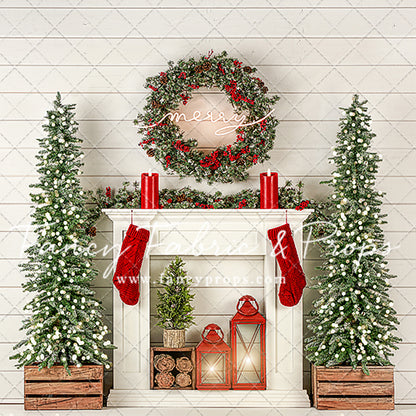 Shiplap Holiday Mantle
