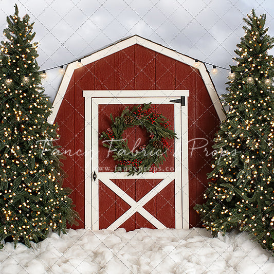 Snowy Winter Tree Farm