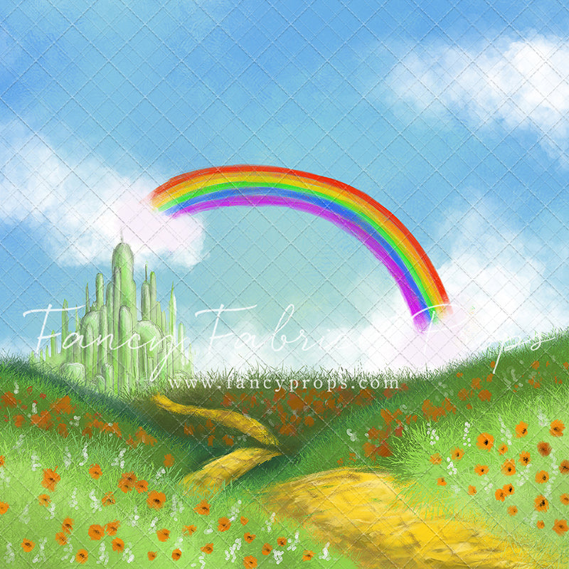 Wizard of Oz Yellow Brick Road With Rainbow Photo Backdrop