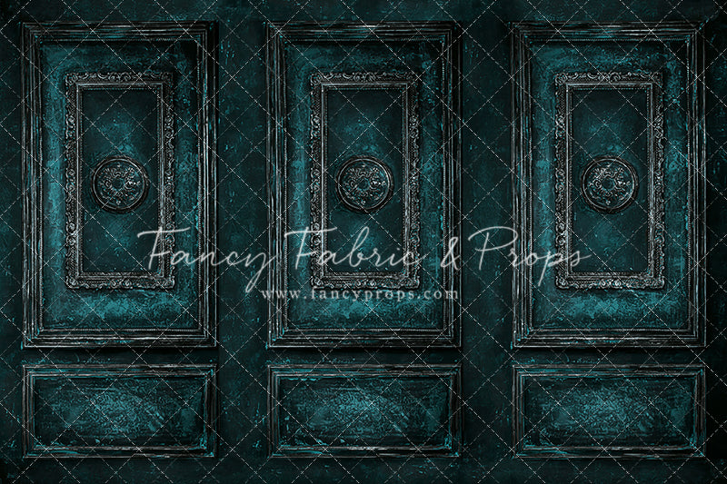 Teal Antiqued Wall