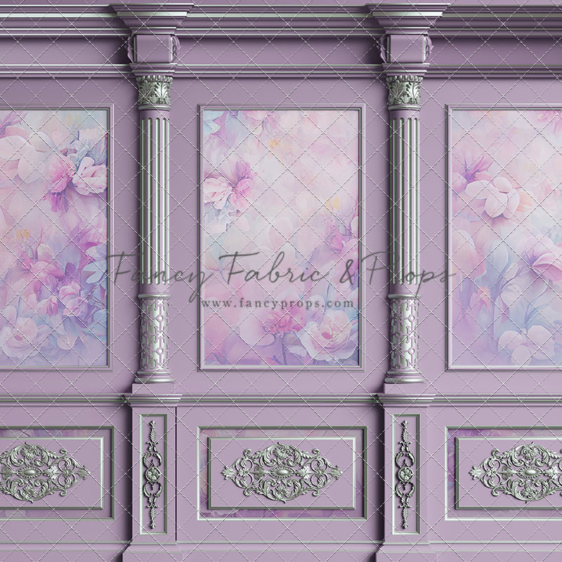 Violet Floral Victorian Wall - With Sweep Option