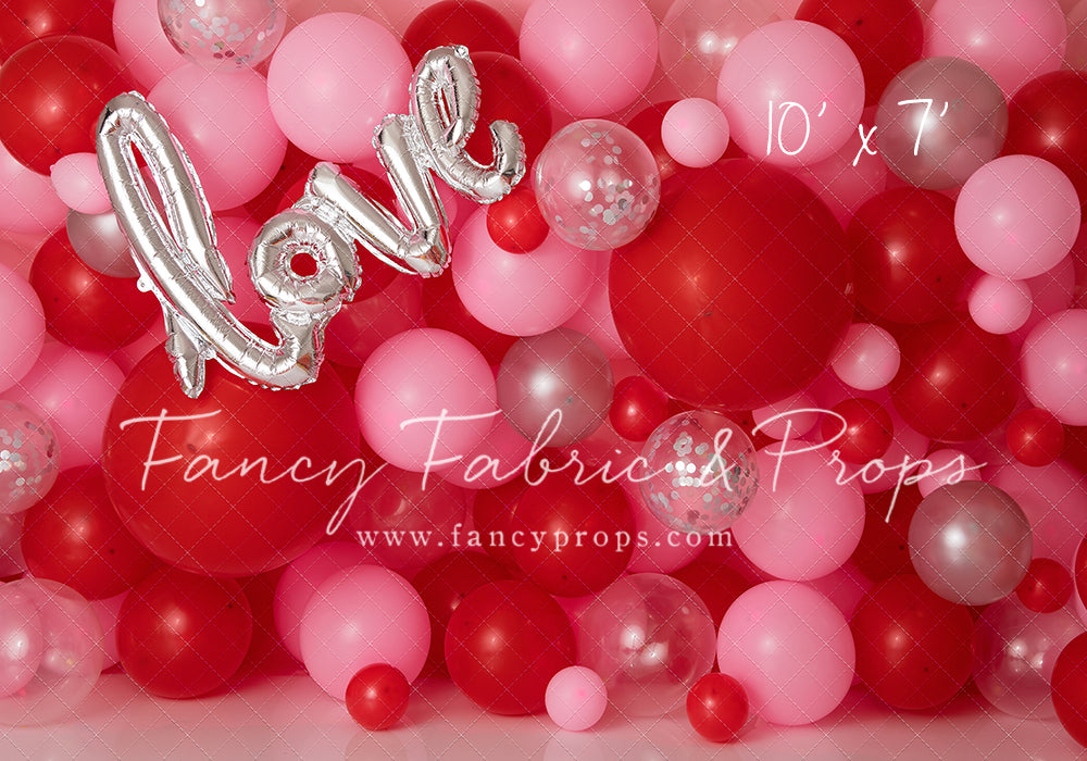 Valentine Chrome Balloon Wall