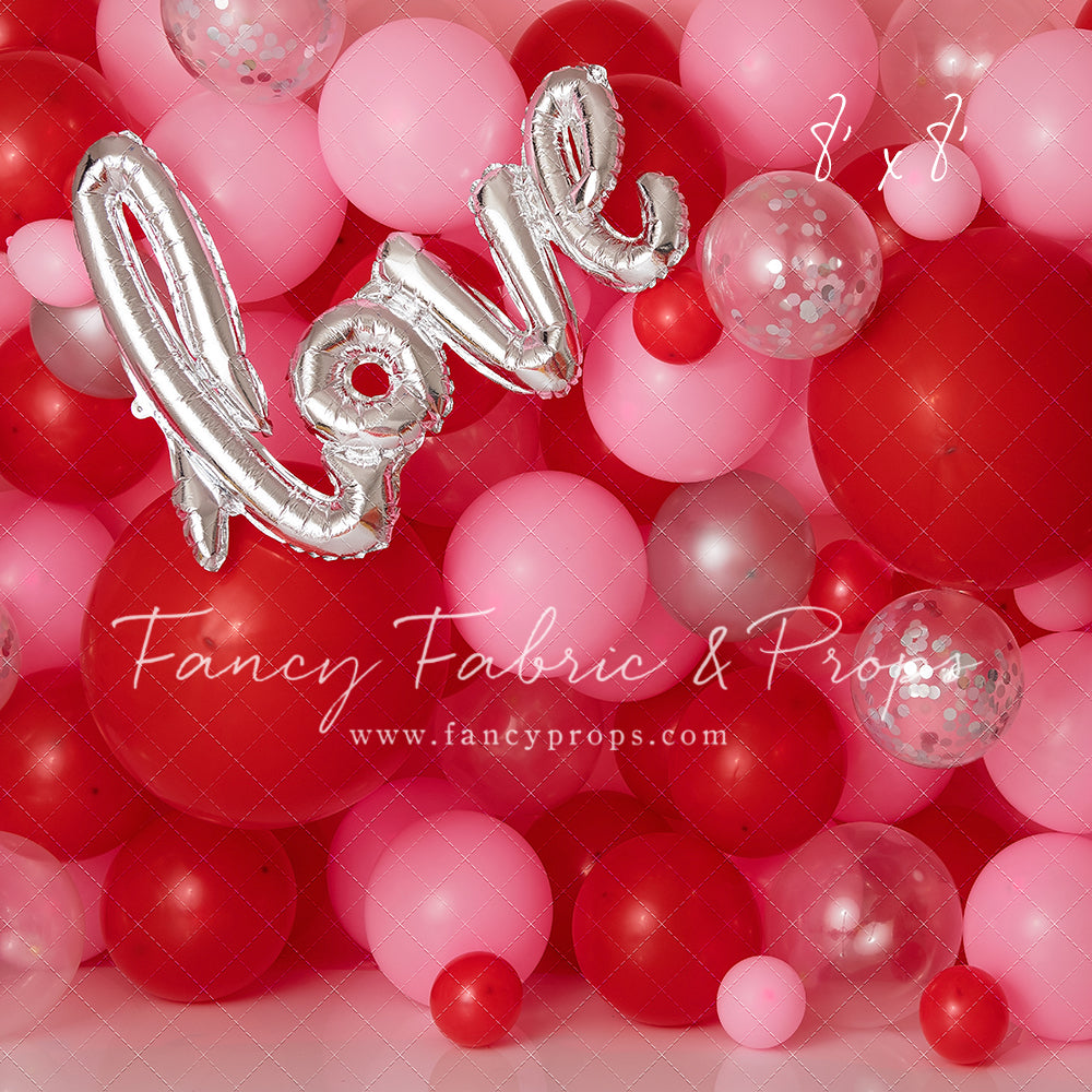 Valentine Chrome Balloon Wall