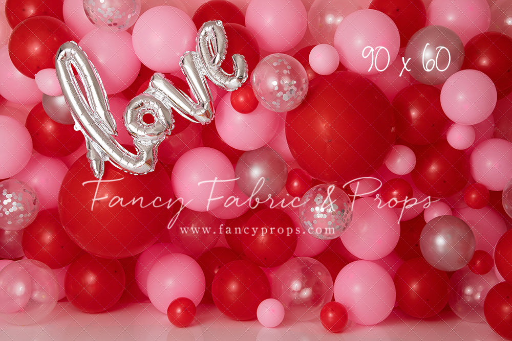 Valentine Chrome Balloon Wall
