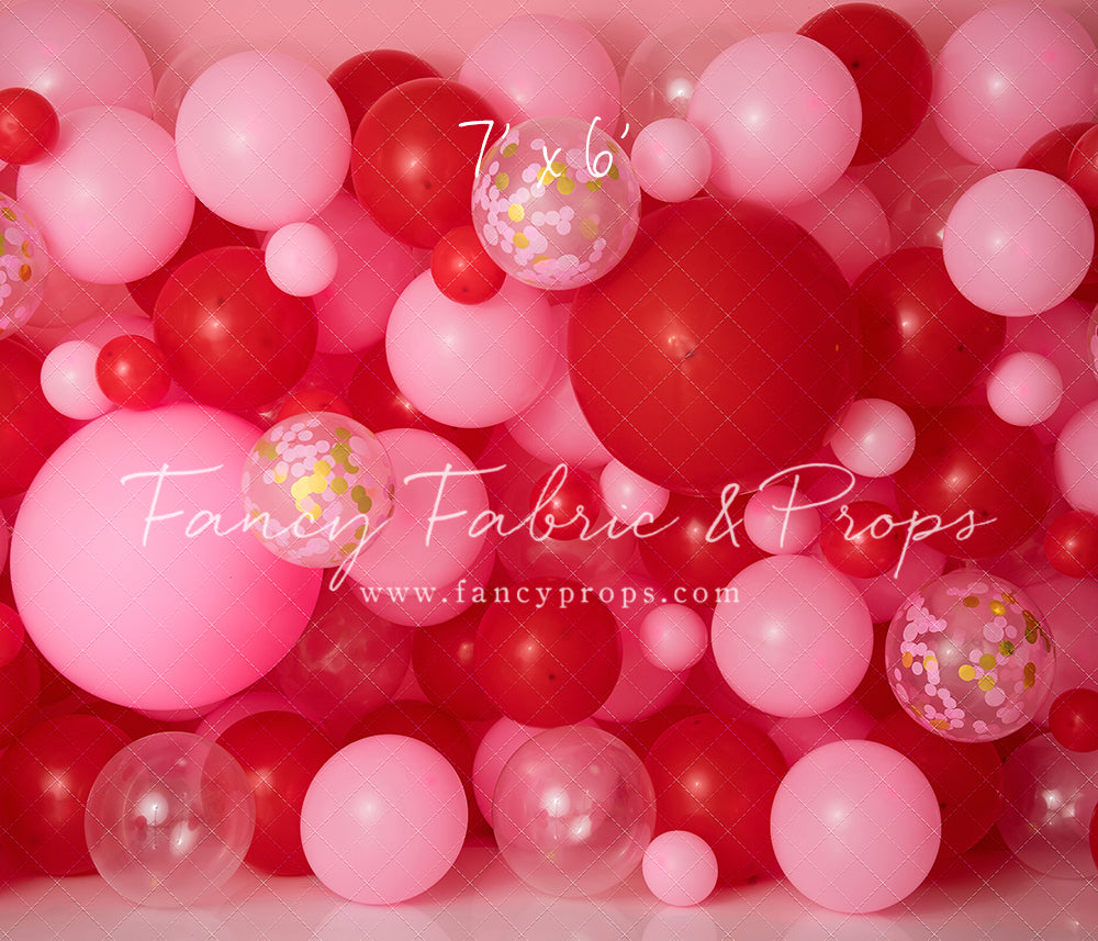 Valentine Confetti Balloon Wall
