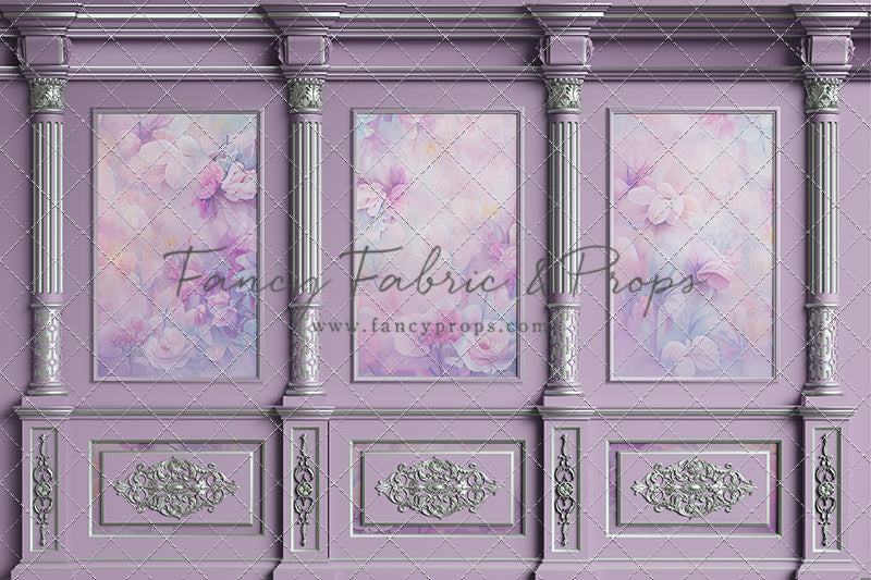 Violet Floral Victorian Wall - With Sweep Option