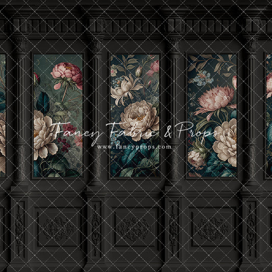 Moody Ebony Wainscoting Wall - With Sweep Option