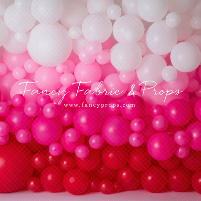 Ombre Valentine Balloon Wall