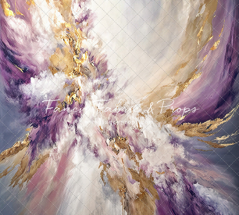 Purple & Golden Marble Swirl - With Sweep Option